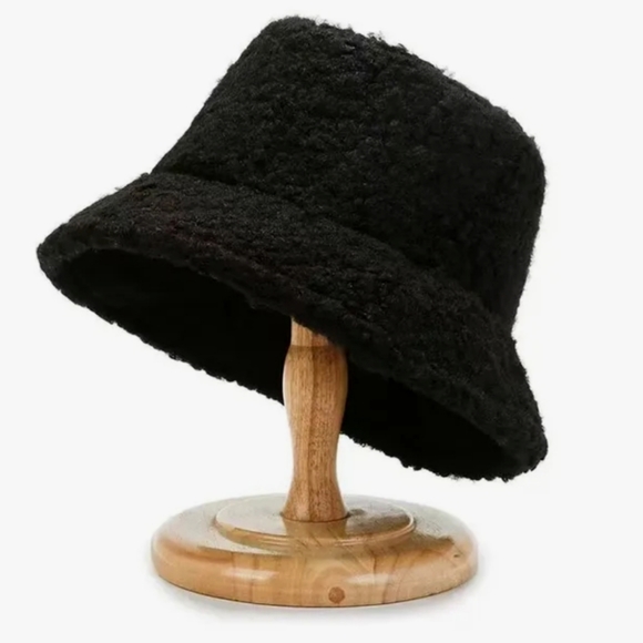 Gorgeous Fall Winter Wool Sherpa Style Bucket Hat Adjustable Unique - Picture 1 of 1